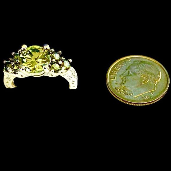 FN# Striking Citrine & Sterling Silver Ring Sz 6 - Picture 6 of 7